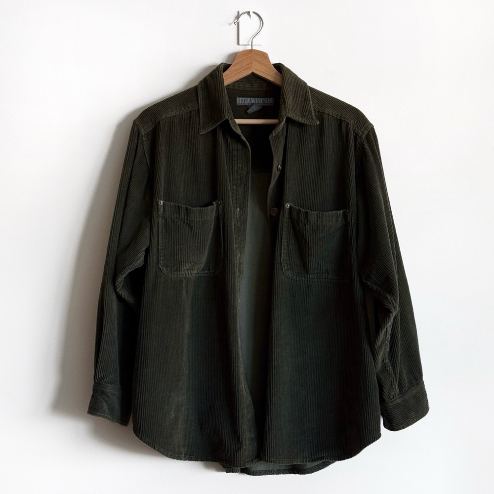 Vintage Olive Corduroy Overshirt – Men’s M